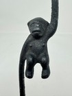 Antique Vintage Cast Iron Monkey S Hook Plant Hanger Pot 6 5  Japanese Mcm