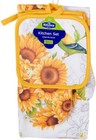 3 Pc Kitchen Set 1pot Holder 1oven Mitt 1microfiber Towel sunflowers   Bird k co