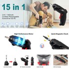 15 In 1 Power Tool Rechargeable Cordless Electric Screwdriver Drill Kit Wireless