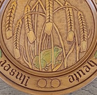 Carved Wood German Bread Plate Wall Hang 11  Unser T  gliches Brot Gib Uns Heute