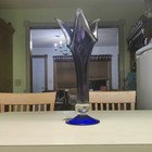 Alessandro Coppola Murano Art Glass Vase  Hand Blown Purple Blue