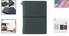 Elegant Blue Traveler s Notebook  Passport Size Leather - Gift-ready Setup