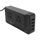 Car Power Inverter 200w Car Power Converter With 4 Usb Ports Dc12v Input Us