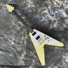 Mahogany Body Electric Guitar Vintage Aged James Hetfield Cream Yellow In Stock