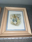 Pair Of Framed Peter Rabbit Pictures From Beatrix Potter Story