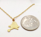 Vintage Collectible Disney Black Hole Bob 15 In  Gold Tone Chain Necklace Se343