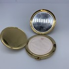 Vintage Mt Fuji Japanese Komai Damascene 24k Overlay Powder Mirror Compact
