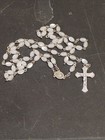 Vintage Antique Sterling Center Mother Of Pearl 20  Rosary My Secret Weapon