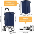 Heavy Duty 3-in-1 Foldable Shopping Cart With Waterproof Bag - 110 Lbs Capacity