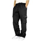 Autumn Winter Fashion Men s Casual Sports Pants Solid Color Multi-pocket Straigh