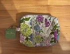 Vera Bradley Medium Cosmetic Makeup Bag Zipper Pouch Watercolor Floral