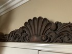 Antique French Oak Wood Carved Wall Ornament Decoration 