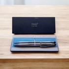 Cross Century Chrome Pen And Mechanical Pencil Set Blue Ink