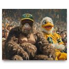 Sasquatch Bigfoot Art Print Oregon Ducks Football Poster Game Room Decor Gift