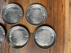 Nice Set Of 9 Vintage  Stanhome Aluminum Coasters In Good Used Condition