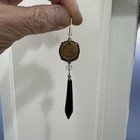Antique Victorian Black Mourning Dangle Earrings