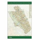 National Geographic Glacier   Waterton Lakes National Parks Wall Map Tubed