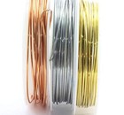 3 Rolls 1mm Copper Wire Diy Craft Style Formed Beading Gold  Silver  Brass 