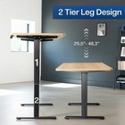 Vivo Dual Motor 71    X 30    Standing Desk  1-piece Light Wood Top  Black Frame