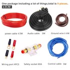 1500w Car Power Amplifier Wiring Kit Audio Subwoofer Amp Rca Power Cable Sub New