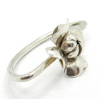 Sterling Silver  925 Handmade Custom Flower Tie Scarf Slide Charm Accessory