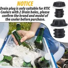 Cooler Drain Plug For Rtic Coolers  2 Pack Large X 1  Small X Black