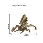 Brass Demon Dragon Figurine Small Animal Statue Office Home Decoration Toy Gifts