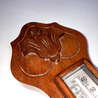 Antique C 1930 Torwin Hand Carved Aneroid Banjo Barometer Thermometer  Walnut