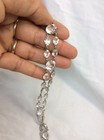 Beautiful Vtg Art Deco Sterling Silver 925 Open Back Bezel Crystal Bracelet Smal