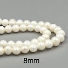 2 0mm Hole White Fresh Water Pearl Off Round Beads Size 8-9mm 9-10mm 8  Strand