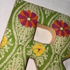 Fabric Covered Wall Letter - Green Floral  - Letter R