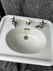 Antique Vintage Cast Iron Pedestal Sink - Standard Art Deco 1890-1920s