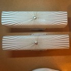 Vintage Mid-century Modern Atomic Starburst Wall Sconces    2 White W  Gold   Rose