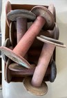 Antique One Large Wooden Spool Rustic Textile Bobbin Primitive Decor  9    Read