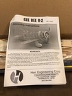 Vintage Model Airplane Kit Gee Bee R2   Herr Engineering
