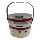 Vintage 4 Pc Rare Leyse Aluminum Oval Complete Coal Miners Pail Lunchbox Bucket
