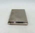 Vintage Silver-coloured Metal Cigarette Case With Art Deco Design And Lighter