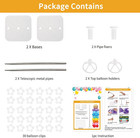 Set Of 2 6 6ft Adjustable Balloon Columns Metal Stand Kit For Wedding   Party De