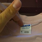 Gildan Youth M Pink Cross Graphic Religious Short Sleeve Crew Tee
