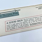 1910s Blotter Card    a Good Sign    The Thompson Press Printing Owosso Mi Te4