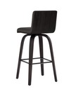 Armen Living Vienna Counter Height Barstool Brushed Wood Finish Faux Leather