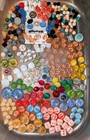 Vintage Buttons Many Czech Glass Assorted Sizes  Colors   Materials 150 