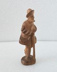 Hand Carved German Wooden Figure Man Hobo 8  Vintage Folk Art Mid Century