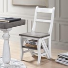 Sturdy Folding Step Ladder Chair 3 Steps Wood Foldable Ladder-stool multi-fun   