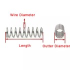 200mm Length Compression Springs Stainless Steel Wire Dia 0 3mm-2mm Small Spring