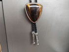 Triangle Tiger-eye Stone Western Cowboy Mens Bolo Tie Pu Rope Wedding Necktie