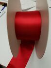 10 Yards  Red Double Faced Satin Ribbon 2 1 4 w Wrap Gifts Sew Decorate