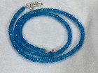 Swiss Blue Topaz Rondelle 4-5mm Faceted Gemstone Beads 18 inch Necklace