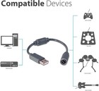2x Usb Breakaway Dongle Cable Cord Adapter For Xbox 360 Pc Wired Controller Us