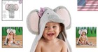 Luxury Terry Cotton Hooded Elephant Towel     Perfect For Baby Showers  0-9 Mo